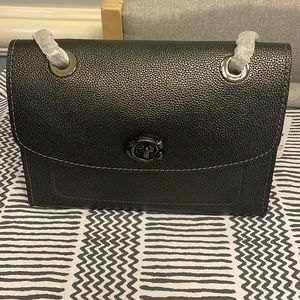 Coach New metallic gunmetal bag